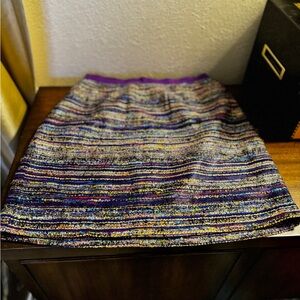 Kate Spade Purple Kylie Tweed Boucle Skirt